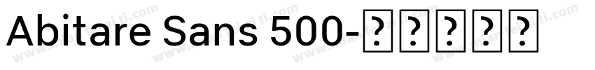 Abitare Sans 500字体转换